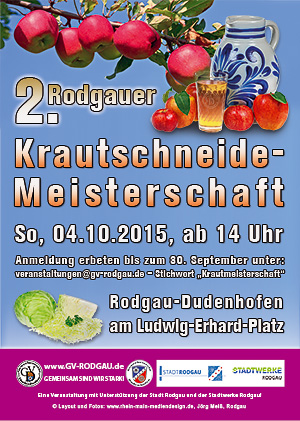 GVD Plakat Herbstmarkt 2015 - Rodgauer Krautschneide Meisterschaft